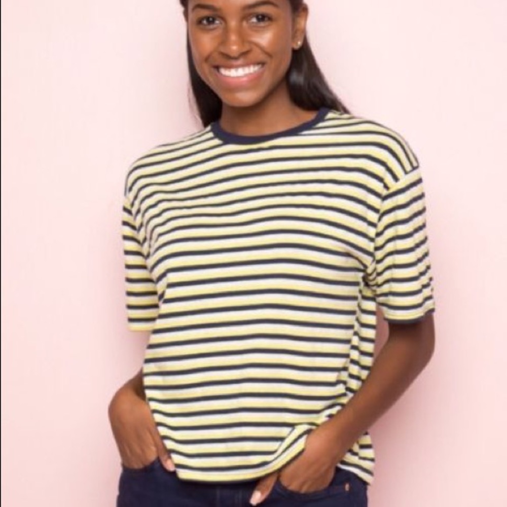 Brandy Yellow & Navy Striped Shirt